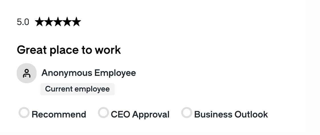 Glassdoor review 2