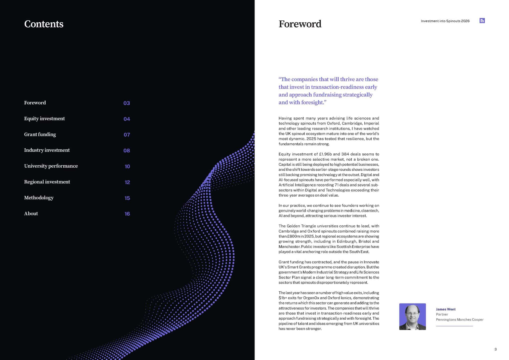 Investment into Spinouts 2026 — sample spread